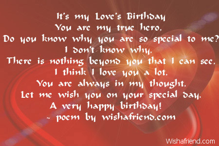 Birthday Boyfriend Poem