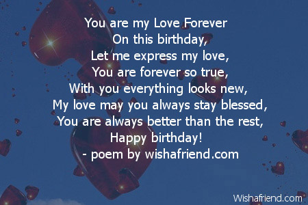 You Are My Love Forever Boyfriend Birthday Poem