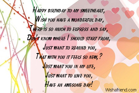 Boyfriend Birthday Poems Page 2