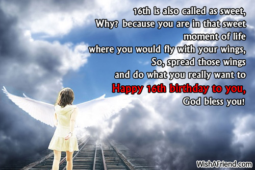 16th Birthday Wishes Page 1