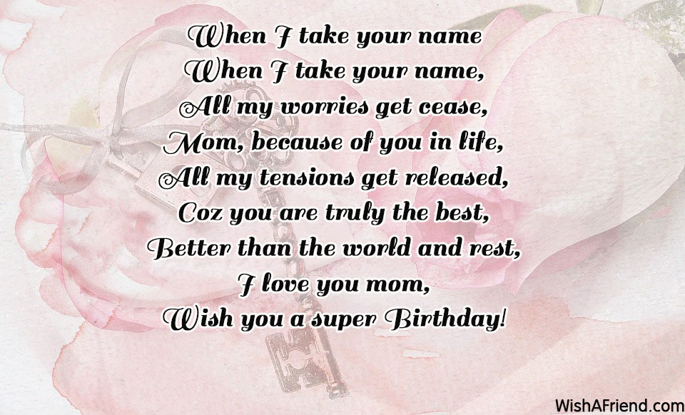 Mom Birthday Poems Page 6