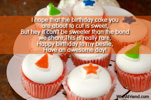 birthday quotes for best friend with cake