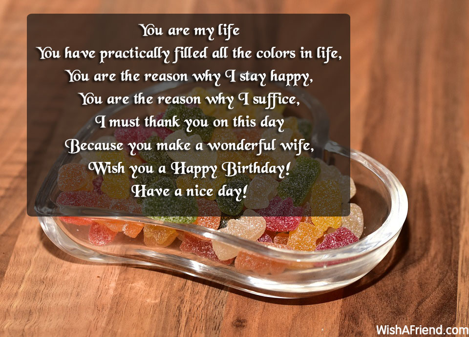 You Are My Life Wife Birthday Poem