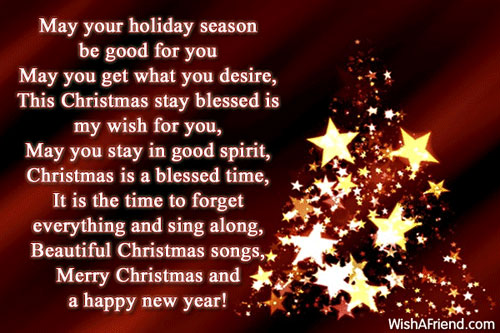 May your time be good , Short Christmas Poem