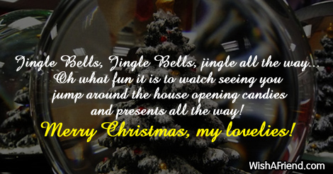 Jingle Bells, Jingle Bells, jingle all, Christmas Message for Kids