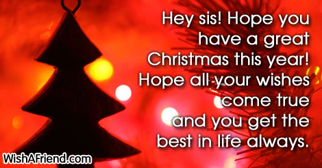 Christmas Messages For Sister