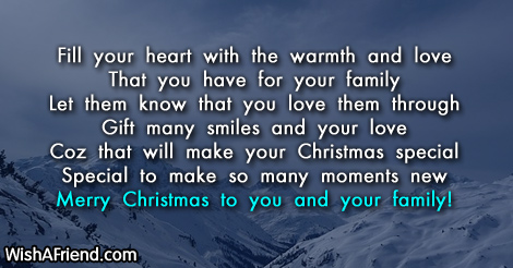 Christmas Messages For Family