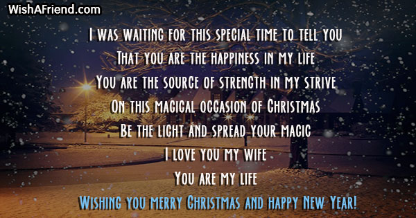 I was waiting for this special, Christmas Message for Wife