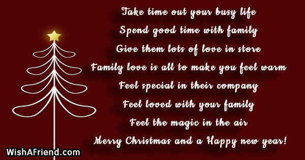 Take time out your busy life, Christmas Quote For Family