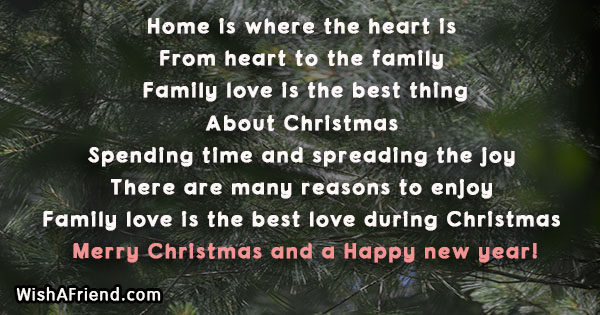 Home Is Where The Heart Is Christmas Quote For Family