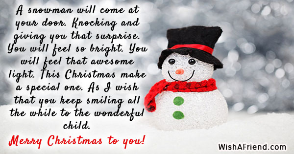 christmas messages for kids