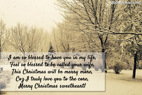 I am so blessed to have, Christmas Message for Husband