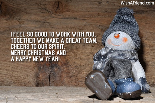 I Feel So Good To Work Christmas Messages For Coworkers