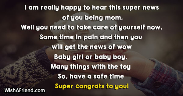 I Am Really Happy To Hear Pregnancy Congratulations Message