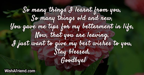 Farewell Messages For Boss