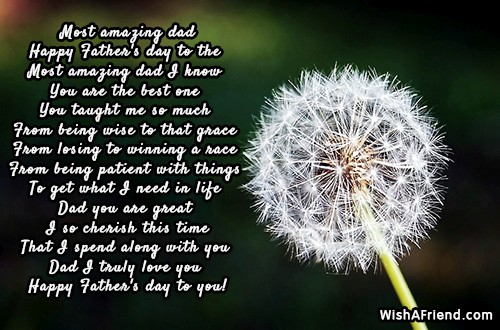 Most Amazing Dad Father s Day Poem