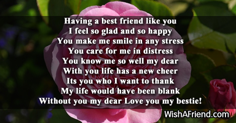 Having You In My Life Poem For Best Friends