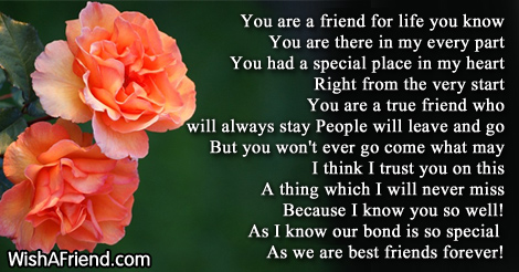 you are my best friend forever poems