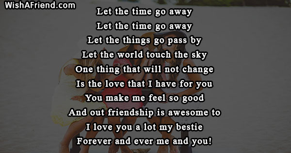 Let the time go away , Funny Friendship Poem