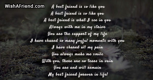 Friend short poem on my 55 Friendship