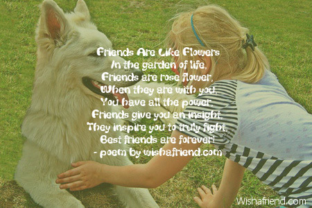 Garden Poem Sign Friends are the Flowers..