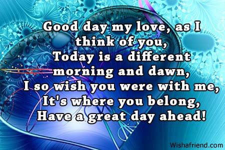 Good Day My Love As I Good Day Message For Her