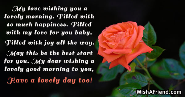 Good Morning Message For Wife My Love Wishing You A Lovely