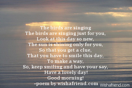 good morning beautiful poem for her