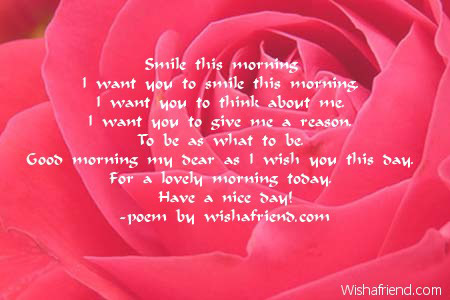 good morning beautiful poem for her