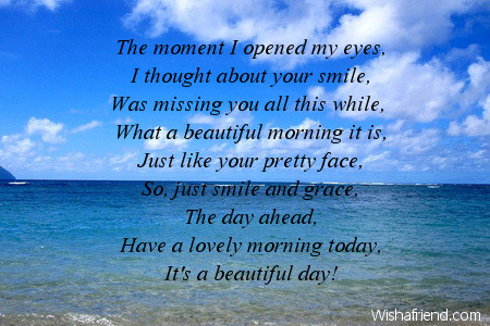 good morning beautiful poem for her