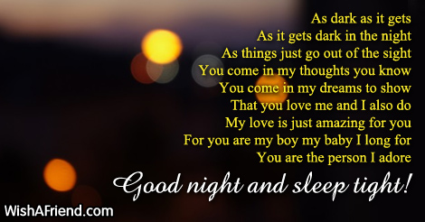 Good Night Poems for Him