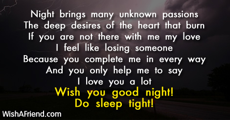 Good Night Messages For Wife