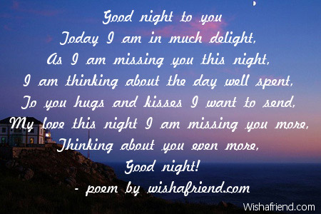 For bedtime lovers poems Sweetest Goodnight