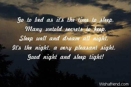 Messages sleep tight 70 Relaxing