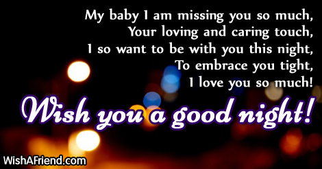 My Baby I Am Missing You Good Night Message For Boyfriend