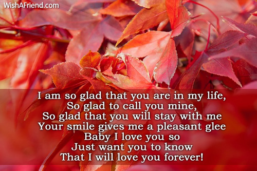 I Am So Glad Love Poem