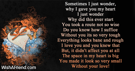 Sad Love Poems For Him Sad Love Poems For Him