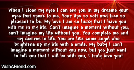 When I close my eyes I, Love Letters for Her