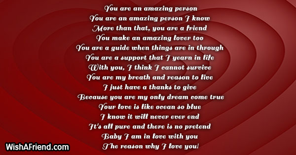 Amazing you poem the most are person 20 Thank