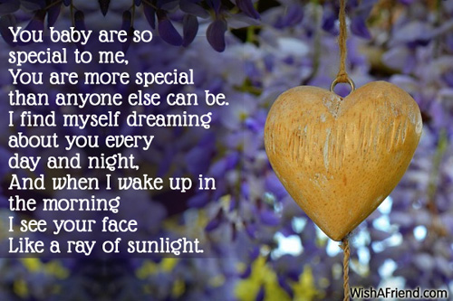 You Baby Are So Special To Me I Love You Poem