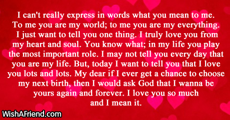 I Love You Short Letter from www.wishafriend.com