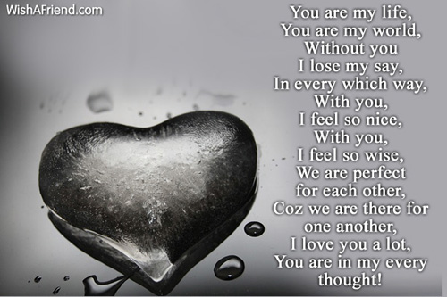 You Are My Life I Love You Poem