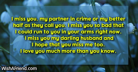 Missing You Messages For Husband