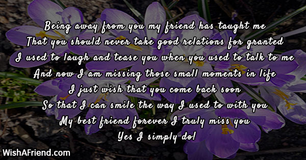 Missing You Messages For Friends