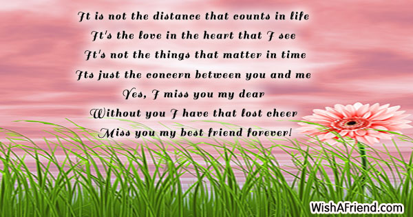 It Is Not The Distance That Missing You Message For Friends