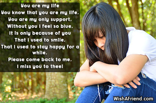 You Are My Life Missing You Poem For Boyfriend