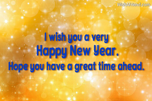I Wish You A Very Happy New Year Wish