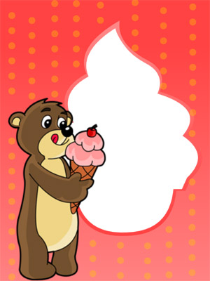 Bear with Ice Cream
