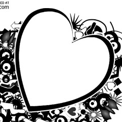 Grunge B/W Heart
