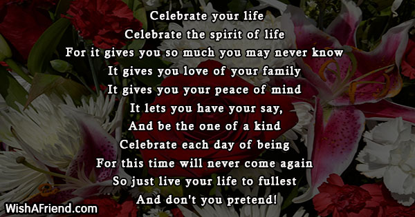 how do you celebrate your life